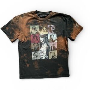 Taylor Swift the Eras Tour Graphic Black and Brown tie dye T-Shirt Sz S